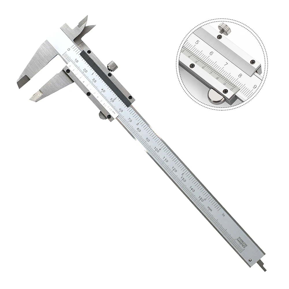VernierCaliper60150mmPrecision002mmDoubleScaleRulersSteel