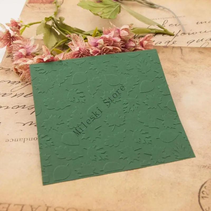 J60C 나뭇잎 패턴 엠보싱 폴더 플라스틱 종이 엠보싱 템플릿 Scrapbooking 초대 카드 장식 만들기