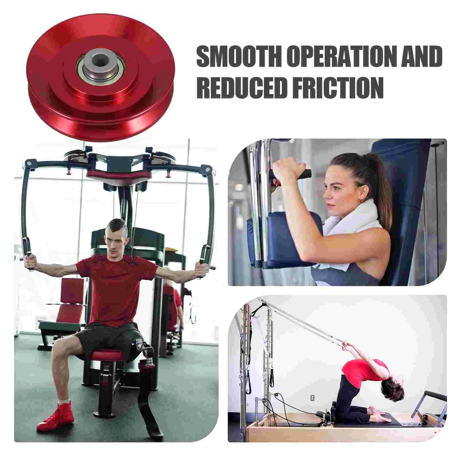 Aluminum Alloy Fitness Equipment Pulley Beaded Jump Rope Gym Accessory Wheel System 2
