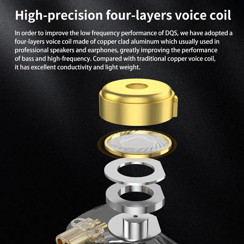 KZ DQS Metal Wired Earphones In Ear Monitor Earbuds Headset HiFi Sport Game Music Headphones With Microphone Detachable Cable wired earphones in ear headphones in ear earphones wired headphones wired earplugs in ear monitor
