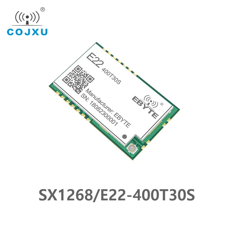 

5pcs SX1268 LoRa TCXO 433MHz 30dBm E22-400T30SV2.1 SMD UART Wireless Transceiver IPEX Stamp Hole Long Range Transmitter Receiver