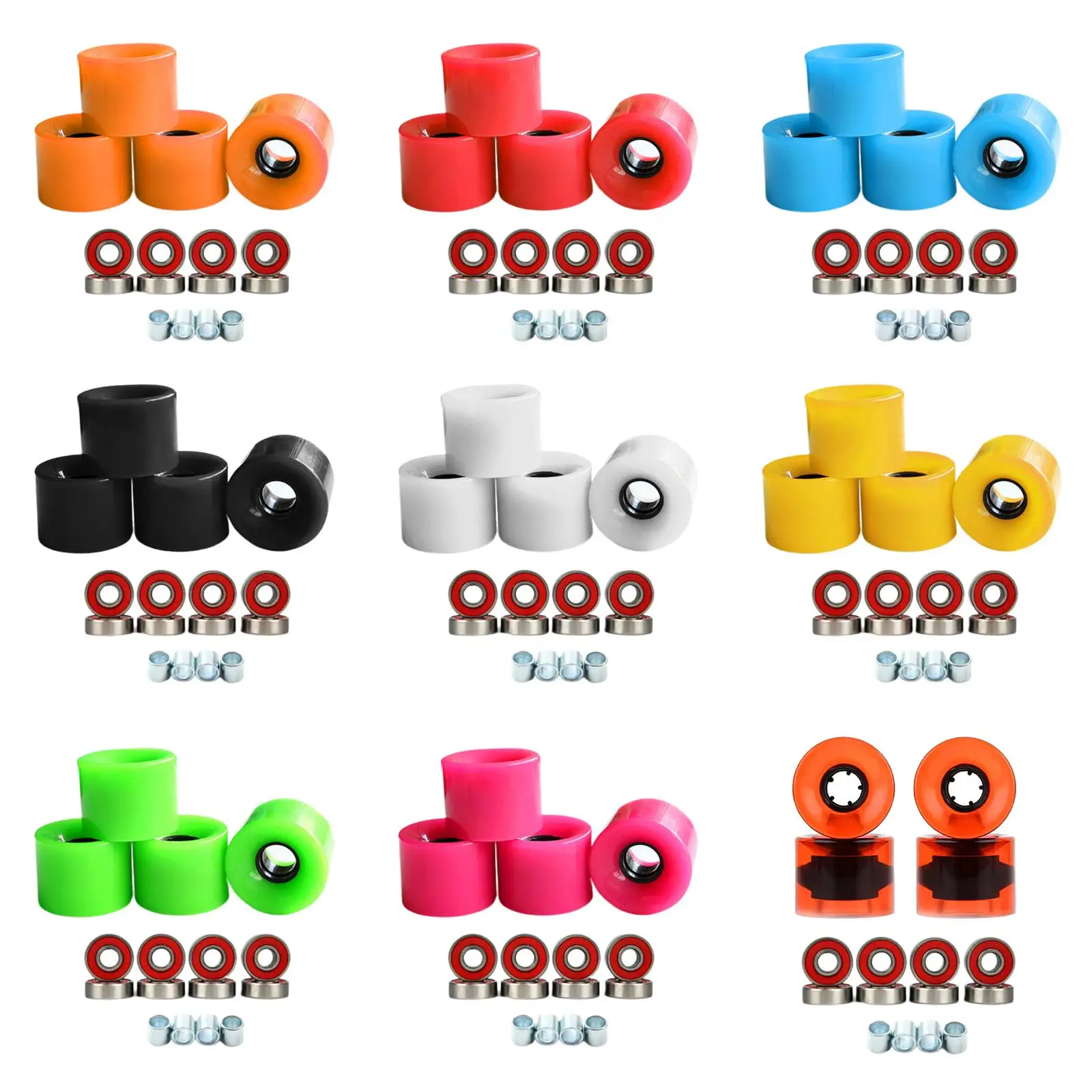 

4 Pieces 78A Skateboard Wheels Longboard Outdoor Skating Road Skate Equip