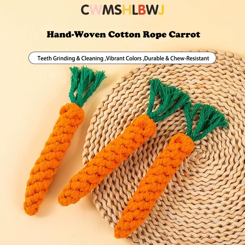 Carrot Cotton Rope Dog Toy 3