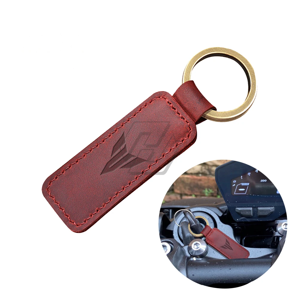 

Motorcycle Cowhide Keychain Key Ring Case for YAMAHA MT MT01 MT03 MT07 MT09 MT10