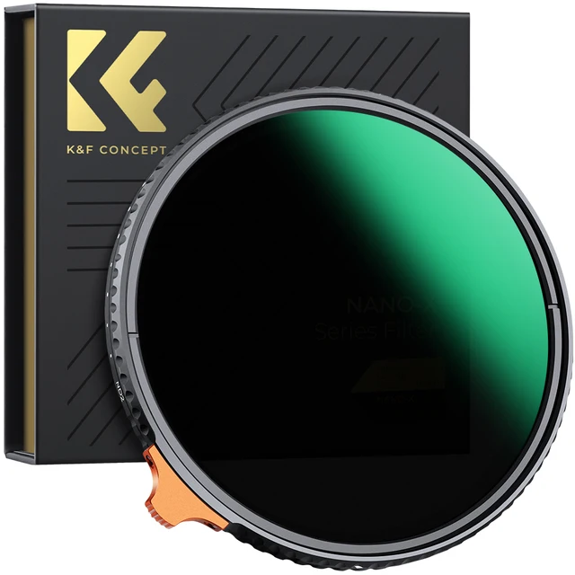 K&F CONCEPT ND2 to ND400 Adjustable Neutral Density Len HD ND Filter Fader Variable 49mm 52mm 58mm 62mm 67mm 77mm 82mm 86mm 95mm