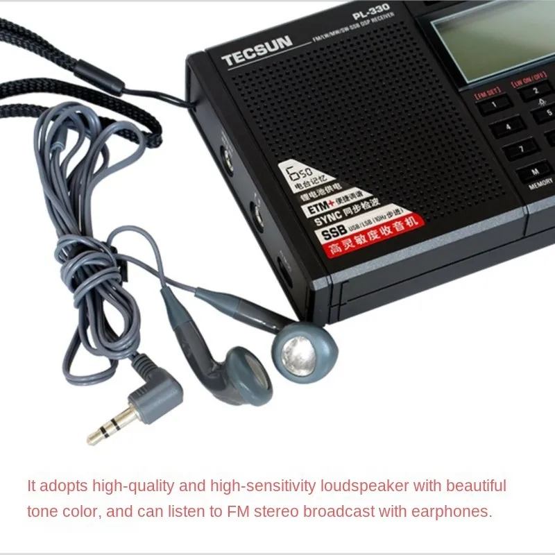 Portable Radio Tecsun PL-330 FM Long Wave Medium Wave Short Single Sideband Full Band