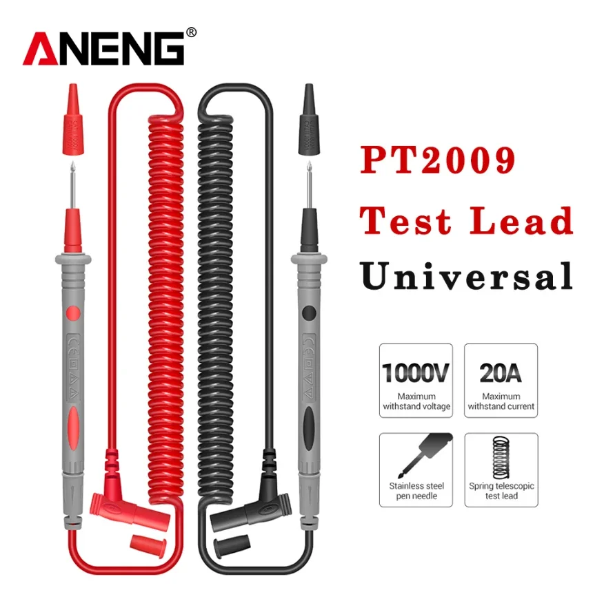 ANENG PT1003 20A Universal Professional Digital Multimeter cable Red Black  Multimetor Test Probe Wire Pen Cable Top Quality
