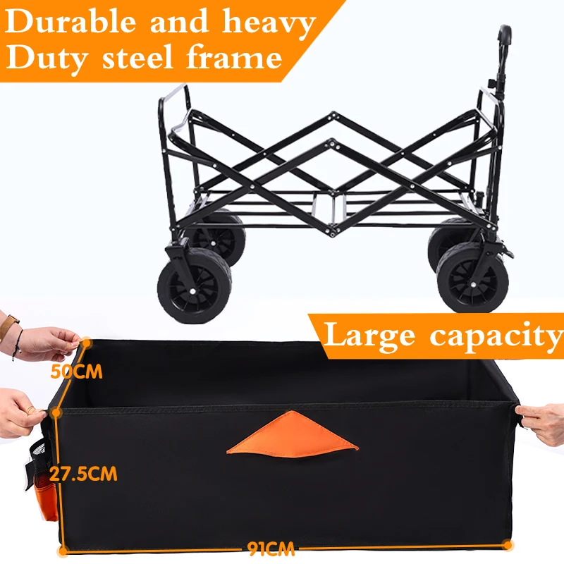 Folding-Cart-Portable-Foldable-150L-Large-Capacity-Multifunction-Cart-Outdoor-Camping-Table-Light-Wagon-Bbq-Trolley.jpg Összecsukható Kosár Hordozható 150L Nagy Kapacitású Multifunkciós Kocsi Kültéri Kemping Asztal Világos Bbq - Image 5