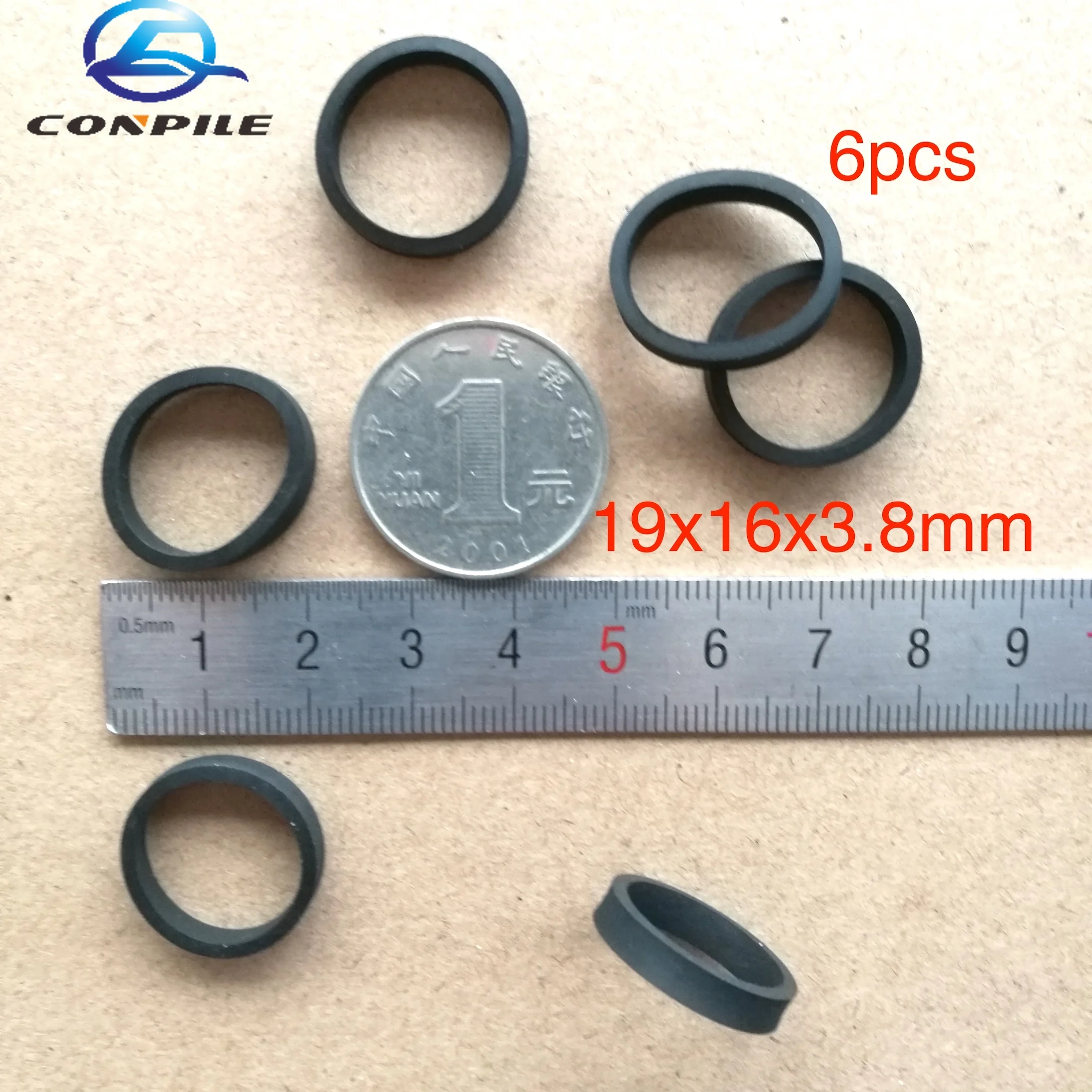 

6pcs 19*16*3.8mm wheel shock absorber for belt pulley cassette deck audio tape recorder pinch roller Stereo player