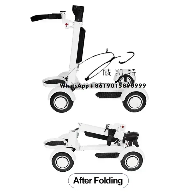 4-wheel electric foldable golf bag scooter 40-60 kilometers