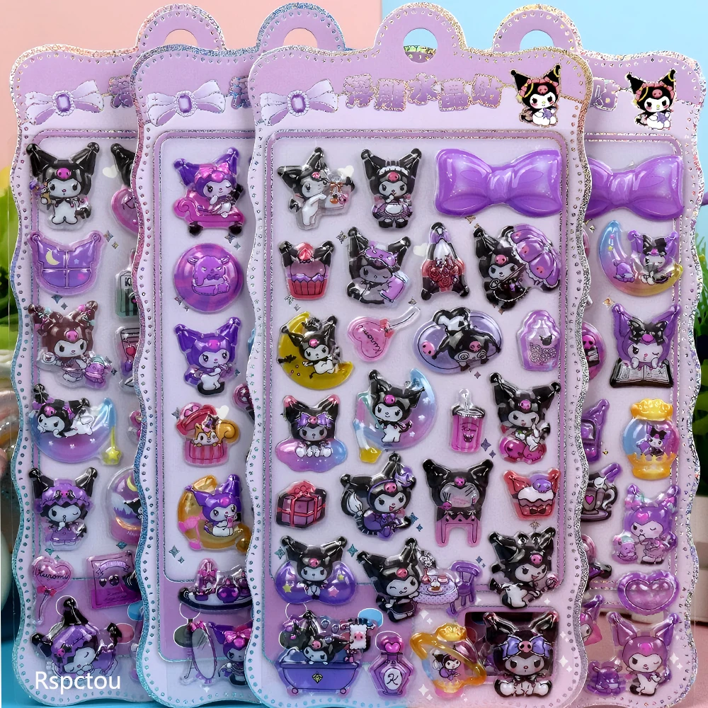 귀여운 산리오 3D 입체 스티커 쿠로미 마이멜로디 시나모롤 버블 데칼 귀여운 만화 장식 스티커 장난감 선물 - AliExpress