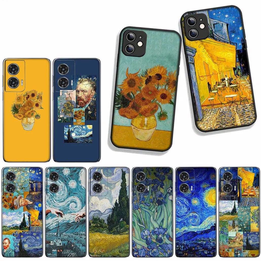 Starry Night Van Gogh Painting Phone Case - Artistic Design Protective Cover
