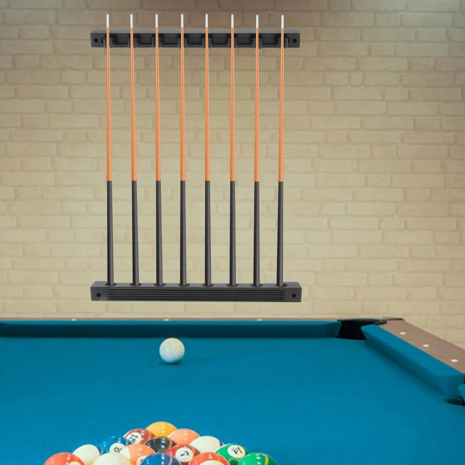 Support De Queue De Billard 8 Trous - 30x30x60 Cm - Bois Haute Densité - Style Rétro Pour Maison, Club