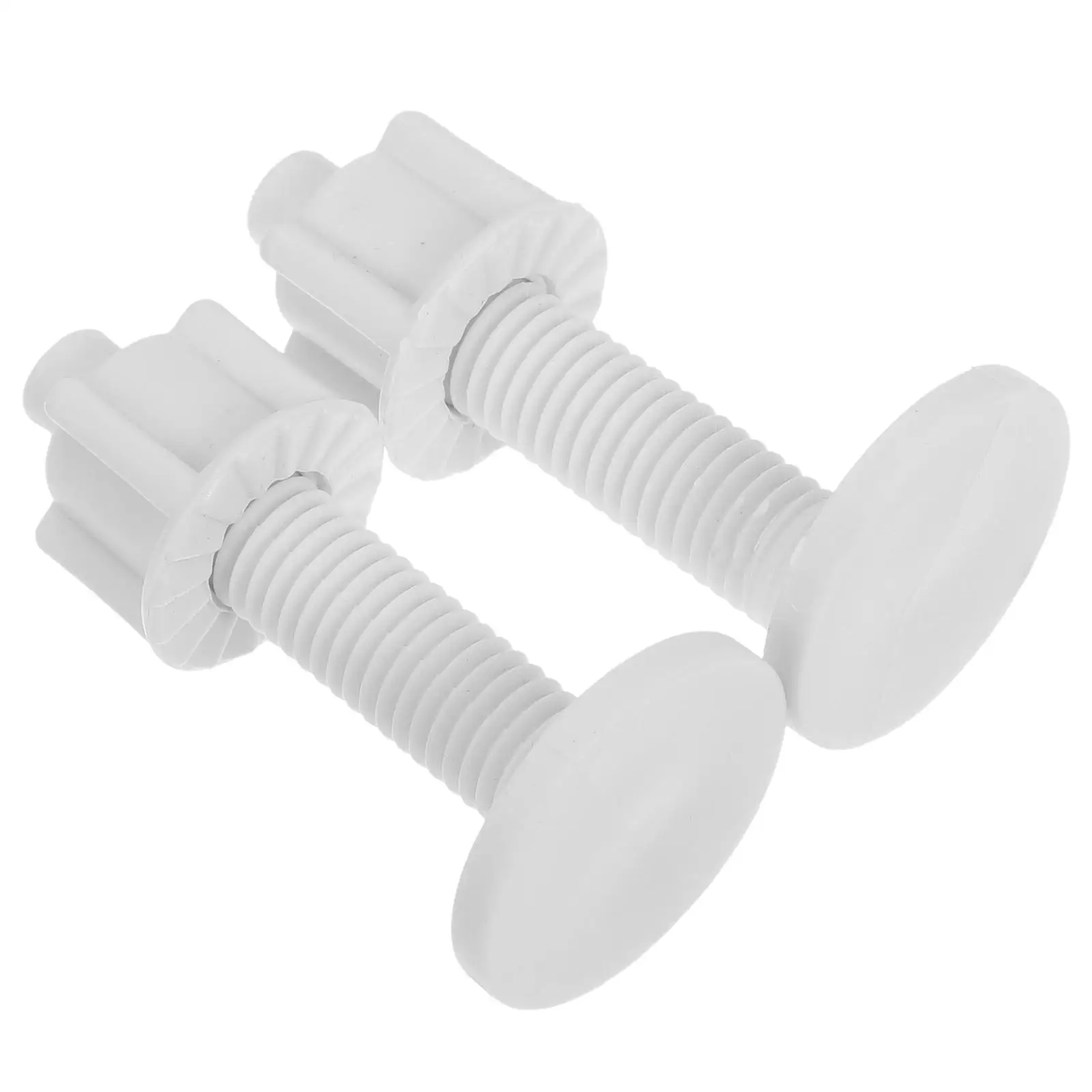 2 Pcs Toilet Expansion Screws Quick Release Plastic Bolts Nuts Rubber Plugs Universal Seat Hinge Fixation Compatibility