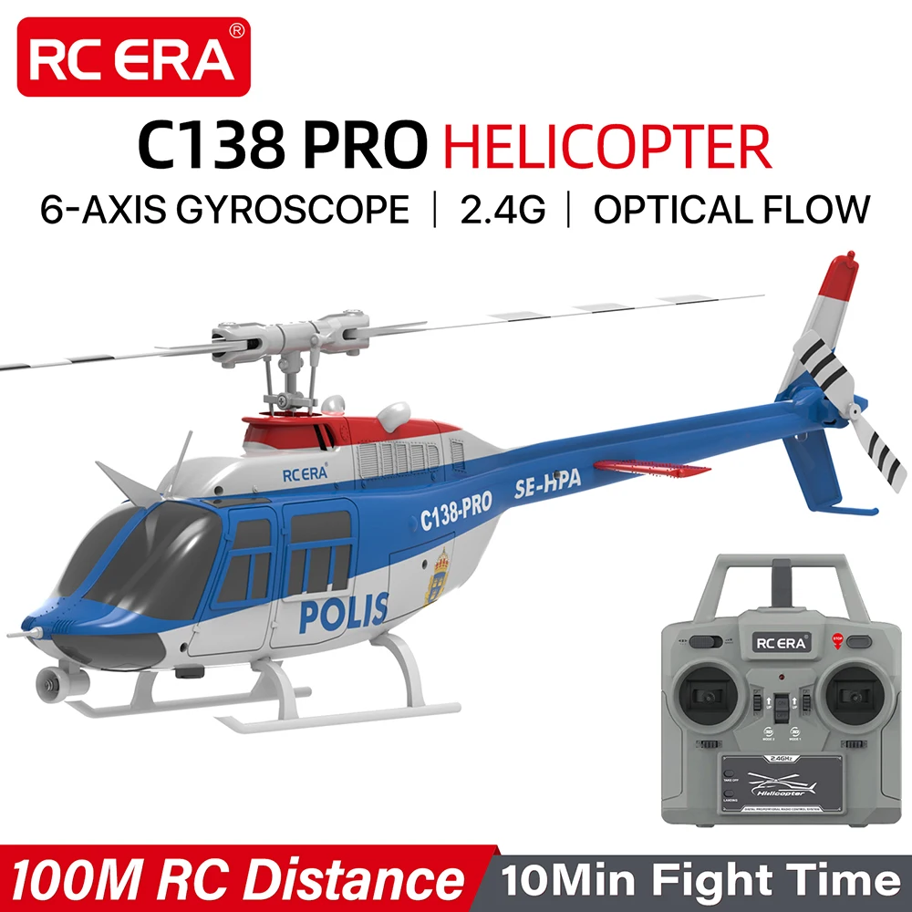 RC ERA C138 PRO 헬리콥터 1/33 6채널 6축 자이로 2.4G 광학 흐름 ..