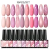 10Pcs/Set Nude Brown Gel Nail Polish Semi Permanent Soak Off UV LED Hybrid Gel Varnishes Autumn Winter Nail Art Gel For Manicure 3