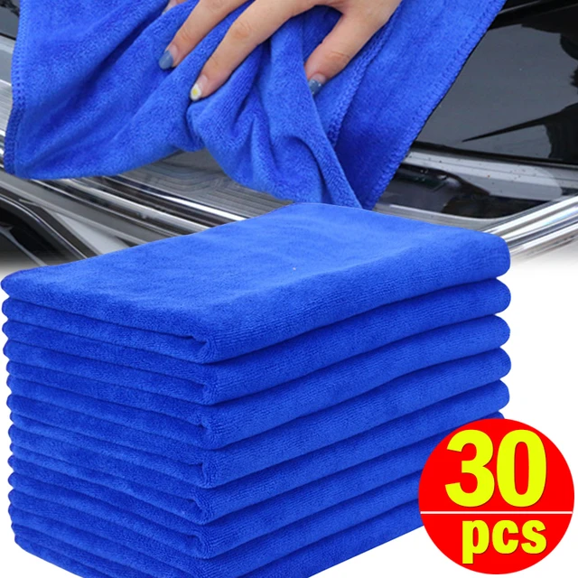 Microfiber Car Cleaning Towels Wash Rag Car Drying Microfiber Towels Blue  Household Cleaning Towels Auto Detailing Cleaning - AliExpress