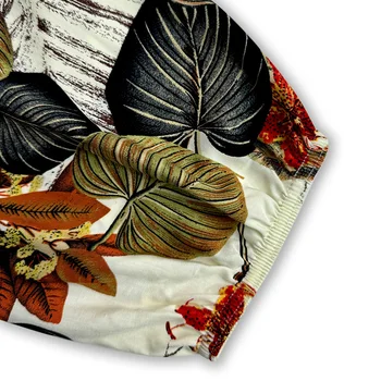 سراويل كاحل فضفاضة غير رسمية متوسطة الخصر للسيدات ، ورقة صفراء ، عشوائية ، رياضات خارجية ، حماية من أشعة الشمس 4