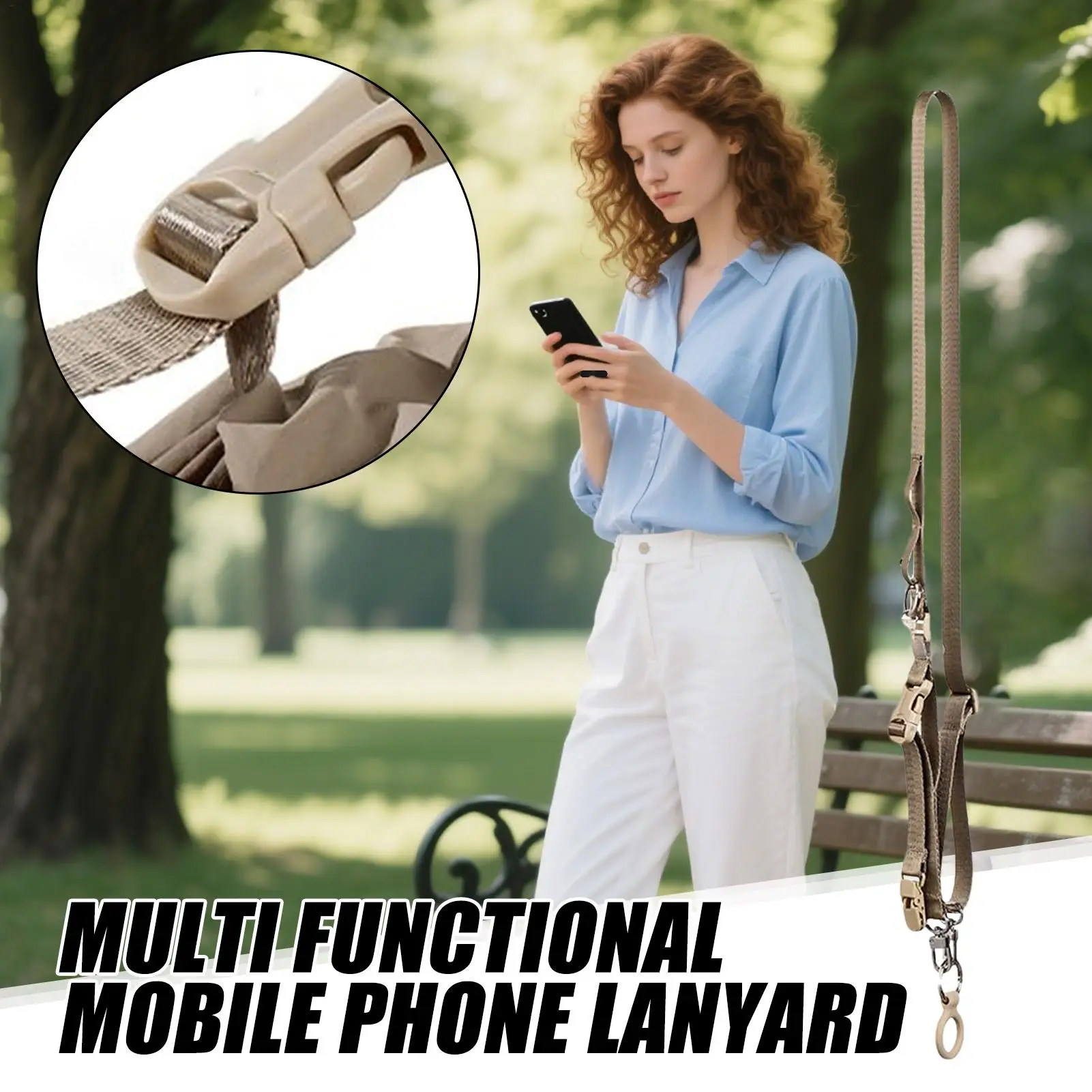 Phone Lanyard Phone Chain Strap Adjustable Neck Holder Anti Theft Chain For Men Women Travel Skiing Climbing Hiking Cycling