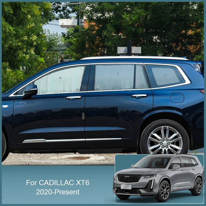 

Car Front Windshield Sunshades UV Protect Side Window Curtain Sun Shade Visor Internal Accessories For Cadillac XT6 2020-2025