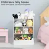 4-Tier Storage Bookcase, Kids Bookshelf, Large Wooden Open Book Shelf, Floor Standing Toy Organizer and Storage Cabinet 3