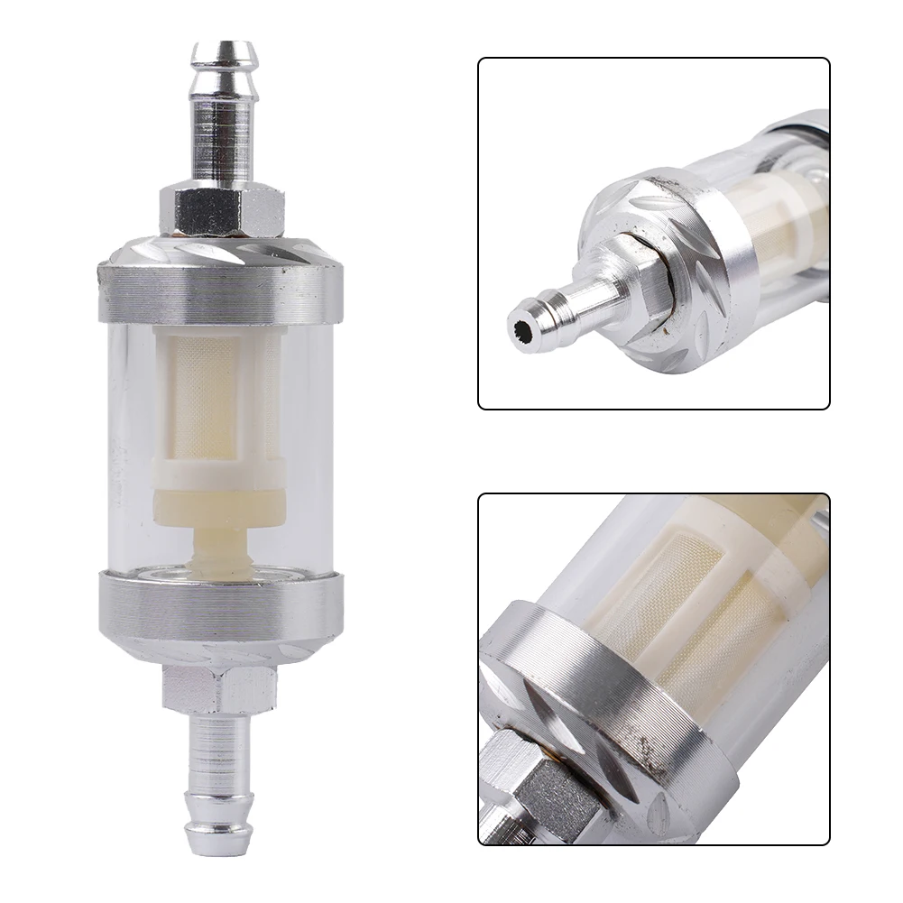 

Car Fuel Filter Aluminum Alloy Cross-country Motorcycles Filter Gasoline For Cars Impurities Motorcycles Brand New