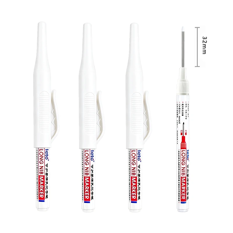 Deep Hole Waterproof Markers for Metal and Woodwork - Set of 4