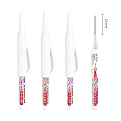 Deep Hole Waterproof Markers for Metal and Woodwork - Set of 4 (White 4pcs)