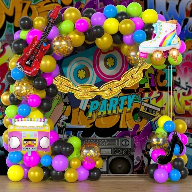 Foil Balloon Garland Arch Kit Background | 80s 90s Party Decorations -  Balloon - Aliexpress