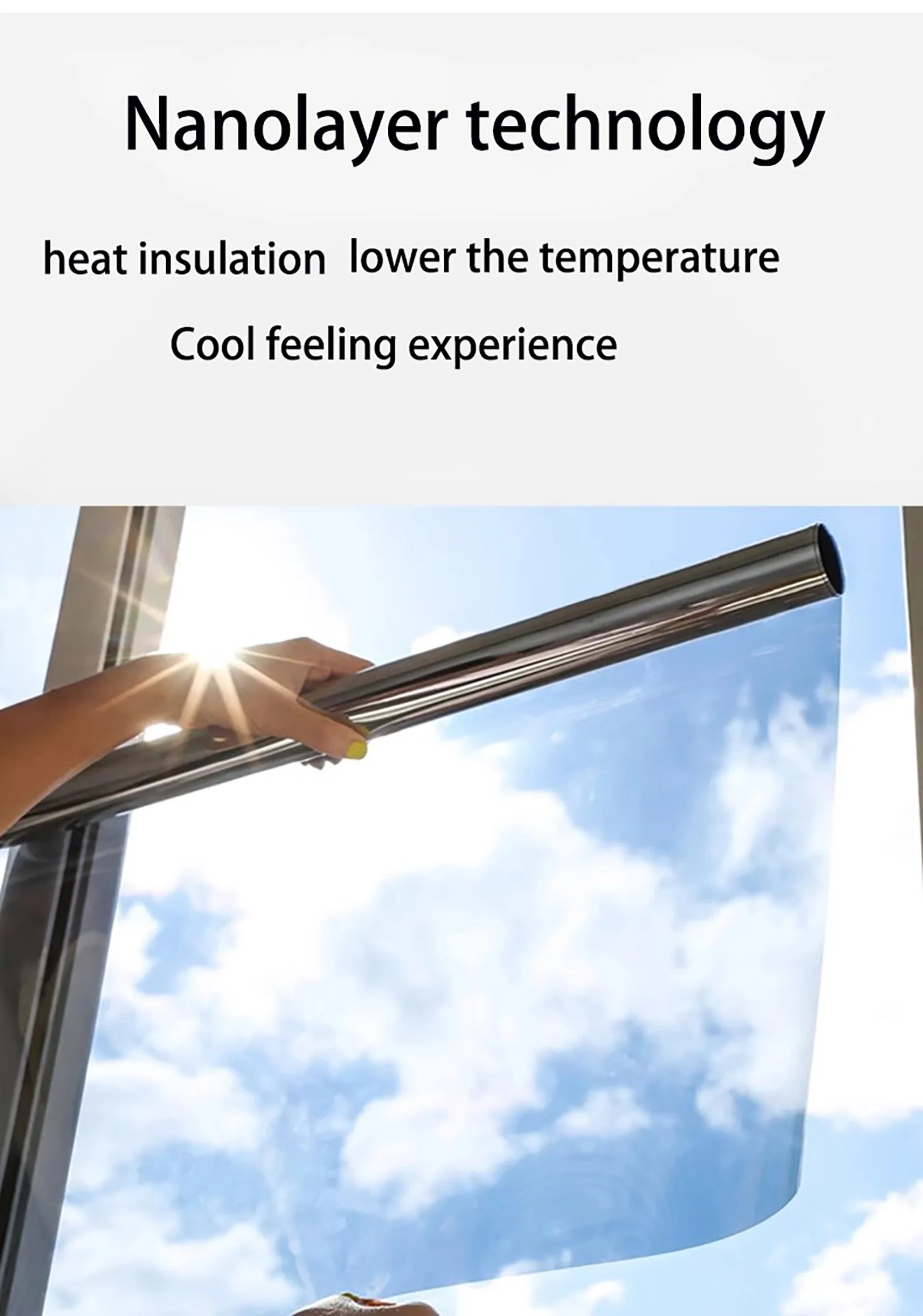 Thermal insulation film one-way perspective sunshade and sunscreen film anti peeping and explosion-proof environmentally