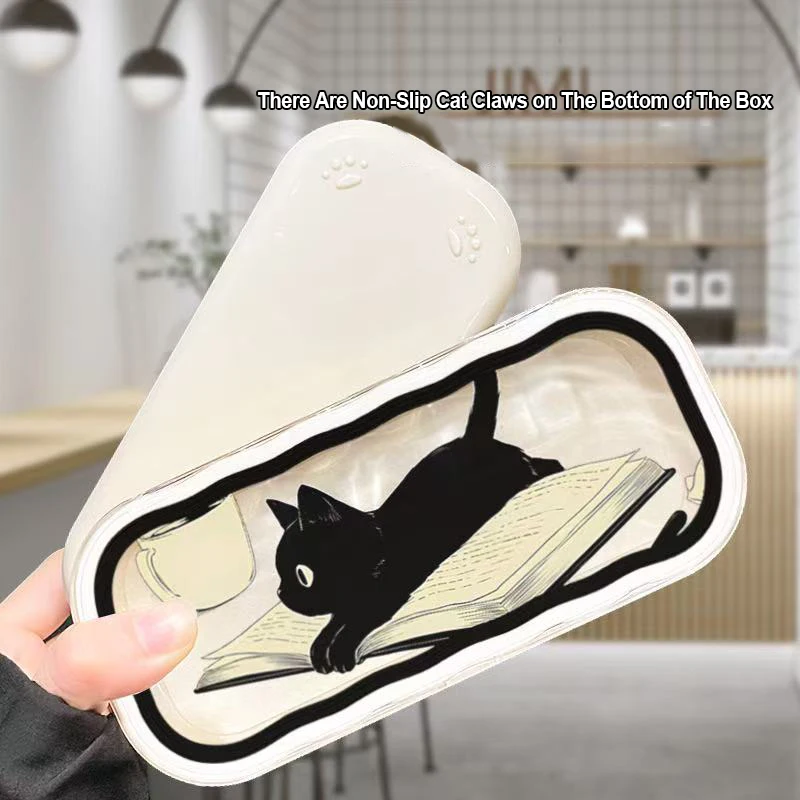 حافظة نظارات قابلة للطي بسيطة وعصرية ومبتكرة وشفافة ومحمولة للتخزين لقصر النظر