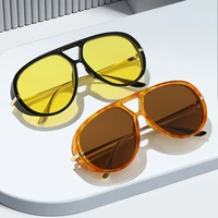 SO & EI Ins mode populaire Double ponts pilote femmes surdimensionné lunettes de soleil rétro couleur bonbon dégradé UV400 hommes Punk lunettes de soleil 3