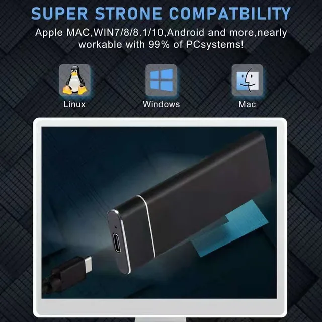 SSD Esterno 128GB USB-C 3.2 Gen2 - Velocità 1050MB/s, Compatto E Resistente - Foto 2