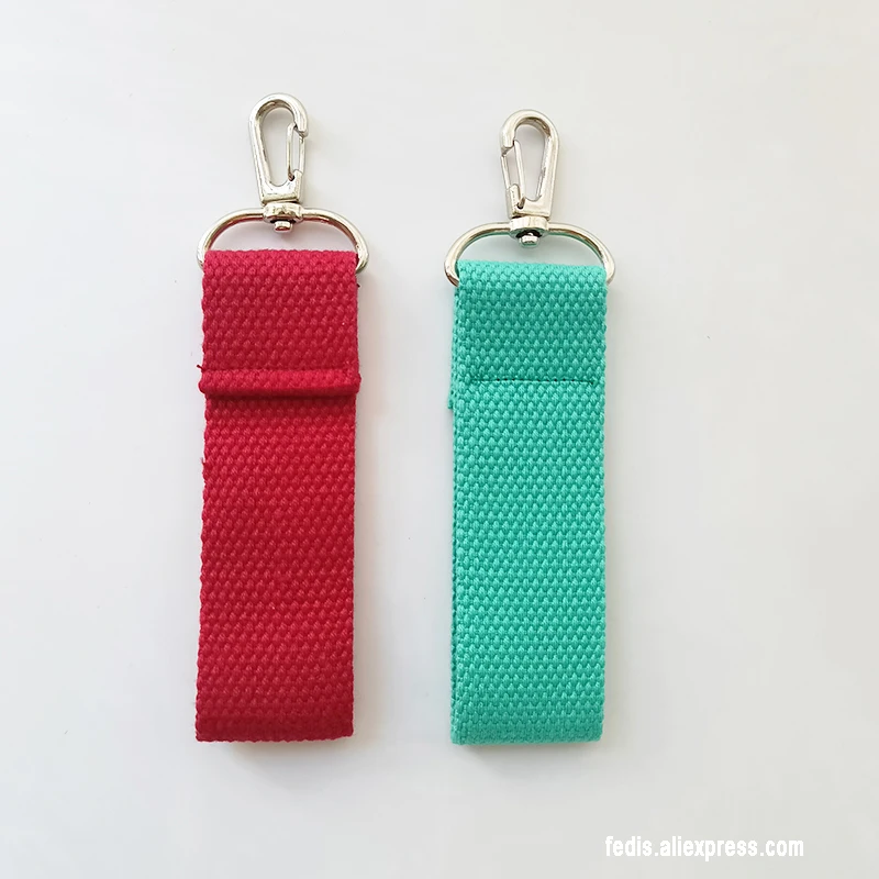 12cm Plain Korean Name Tag Swen for Iron On Keyring Patch Canvas Keychain DIY Backpack Keychains 3.2x12cm