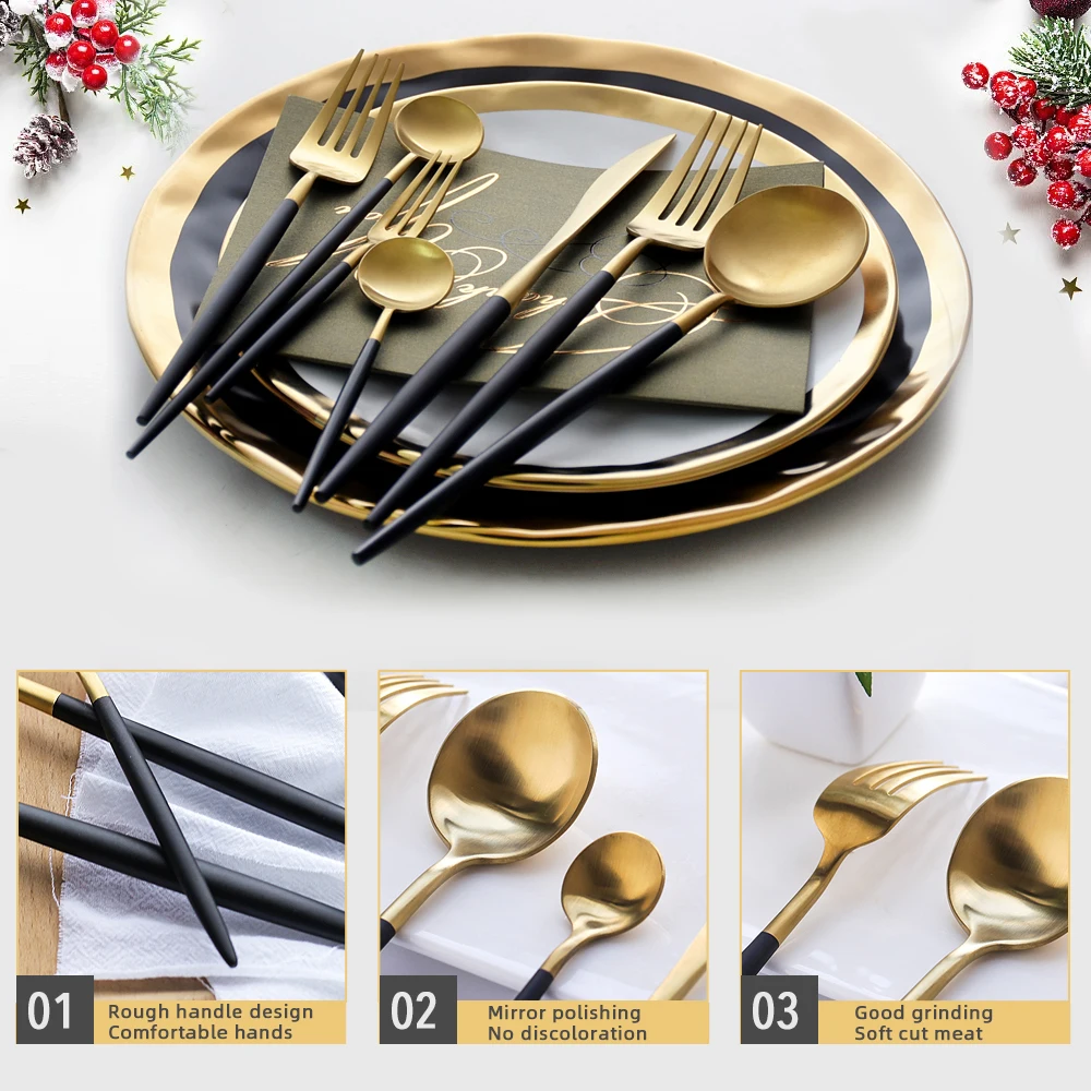 Western Dinnerware Set Stainless Steel Cutlery Set Fork Knife Spoon 24pcs cutlery set western style cutlery set stainless steel cutlery set