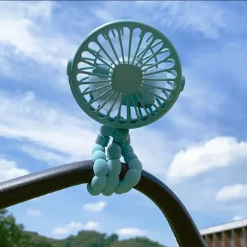 Multi Functional Handheld Mini Octopus Fan Portable USB Charging Home Outdoor Stroller With Night Light Function Small Fan 2
