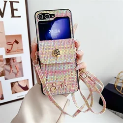 Leather Crossbody Wallet Phone Case with Card Slot Holder and Protective Cover - Galaxy Z Flip7FE (Colour)