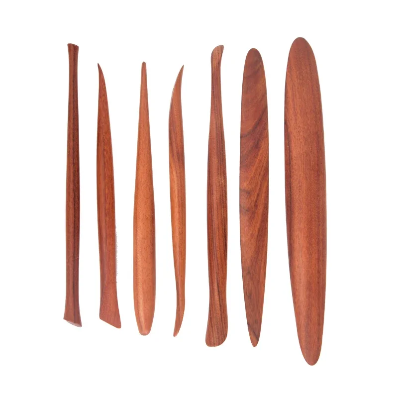7-piece Pottery Tools Carving Crafts Wooden Clay Sculpture Knives Pottery Sharpening Modeling Clay Ceramic Tools polymer clay tools pottery sculpting tools clay sculpting tools pottery tools clay craft tool