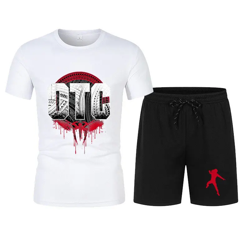 Men's Roman Reigns T-Shirt Shorts Set Summer Short Sleeve Overiszed Causal Clothing