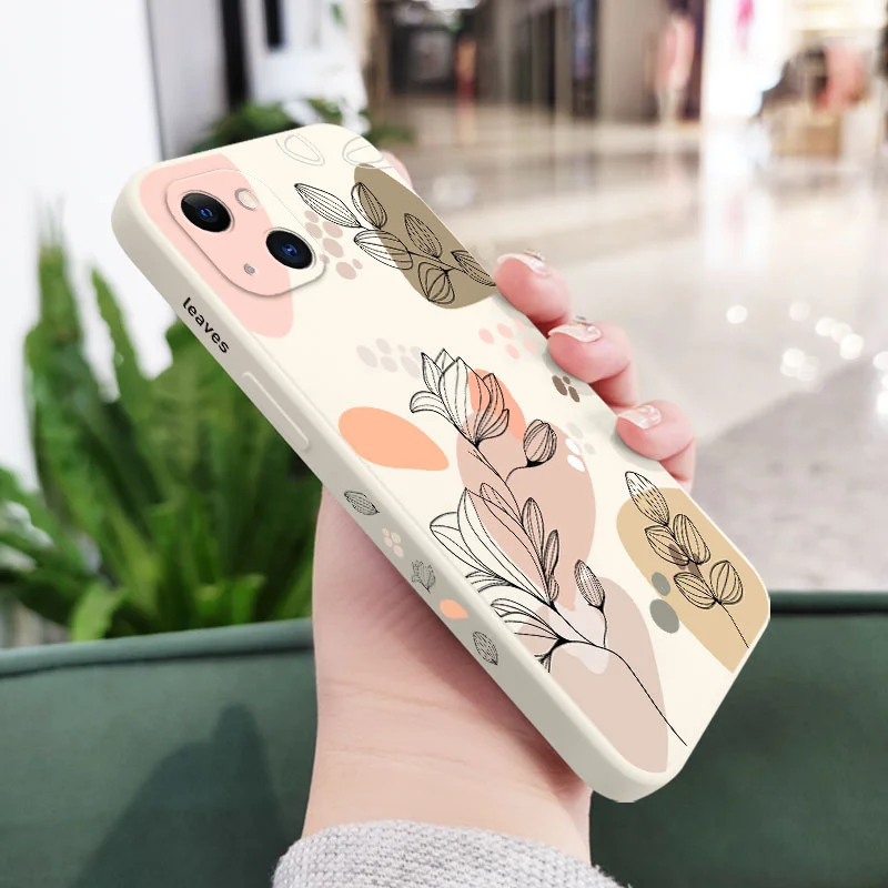 thumbnail image 1 of Funda de teléfono con plantas abstractas para iPhone 15, 14, 13, 12, 11 Pro Max, Mini, X, XR, XS MAX, SE2020, 8, 7 Plus, 6, 6S Plus, 1 of 5
