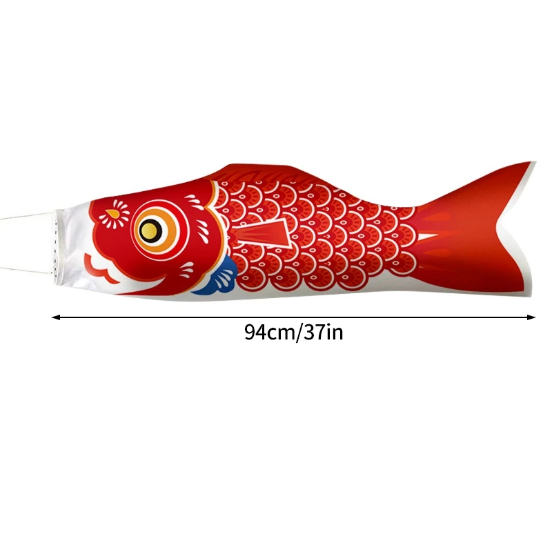 40/70/95cm Japanese Carp Flag Windsock Hanging Fish Flag Kite Colorful Wind Socks Home Garden Decoration Cartoon Fish