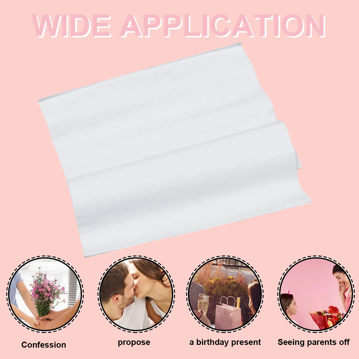 20Pcs 화이트 크래프트 포장지 롤 꽃 선물 아트 북 공예 DIY 테이블 커버링을위한 두꺼운 재활용 가능 찢어짐 방지 표면