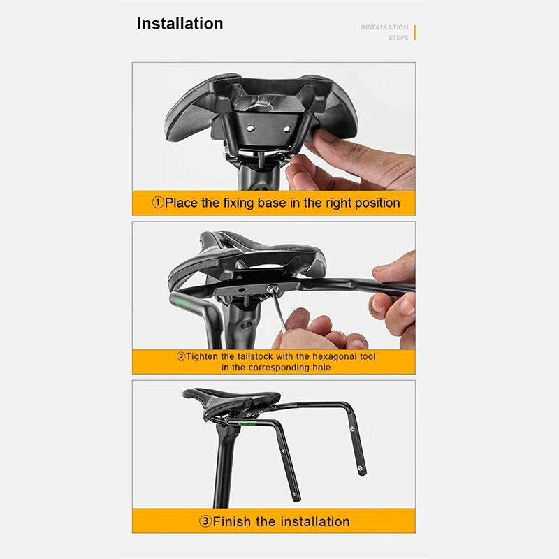 Rhinowalk support de stabilisateur de sac arrière de vélo support de montage de siège arrière porte-bagages de vélo porte-bouteille d'eau accessoires  18