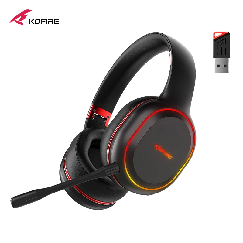 

Беспроводные Игровые наушники Kofire, Bluetooth 2,4G BT5.0, с микрофоном