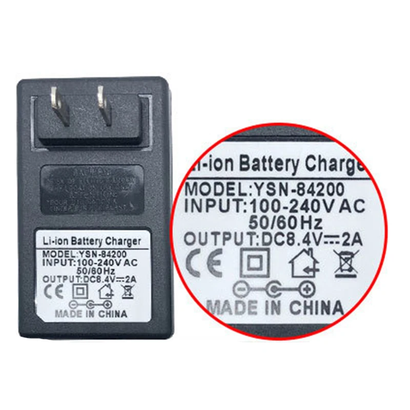 8.4V 12.6V 16.8V 2A  21V 25V 1A 18650 Battery Charger DC 5.5MM*2.1-2.5MM for 2S 3S 4S 5S 6S Battery Pack for Screwdriver Battery