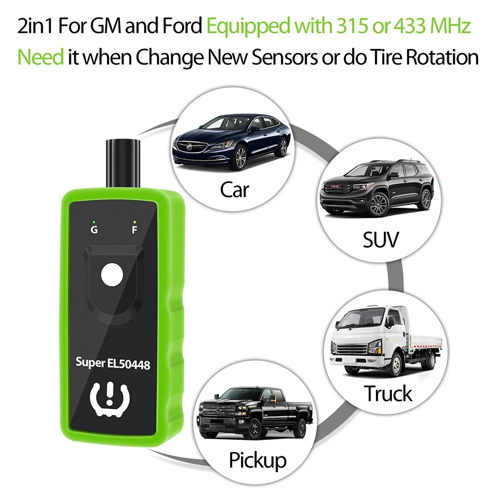 Car TPMS 2 IN 1 Super EL50448 Relearn Tool Auto Tire Pressure Monitor System Activation Tool for Ford Opel GMC Buick Chevy
