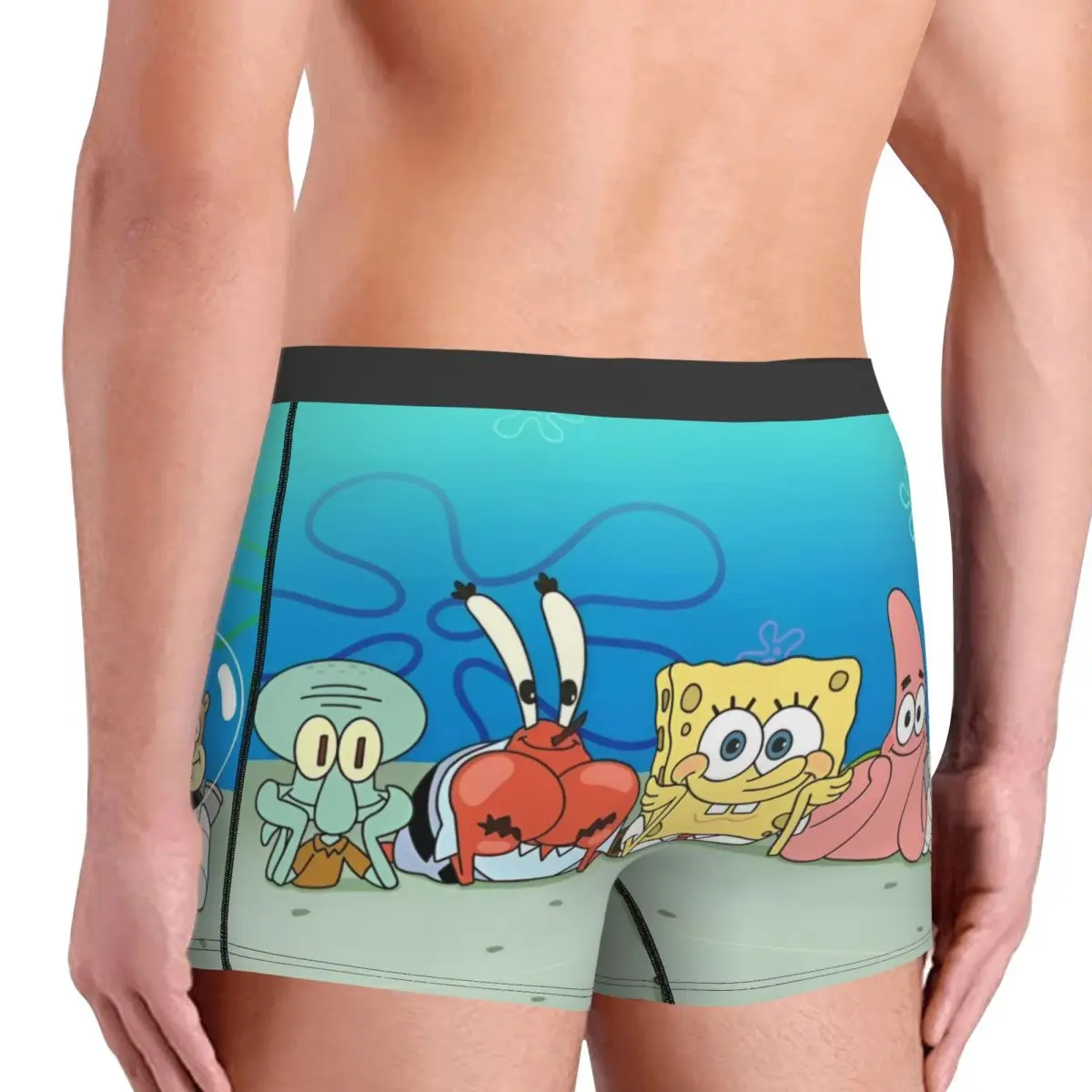 Men Kawaii SpongeBobed Boxers Fun Underwear Boxer Shorts 4