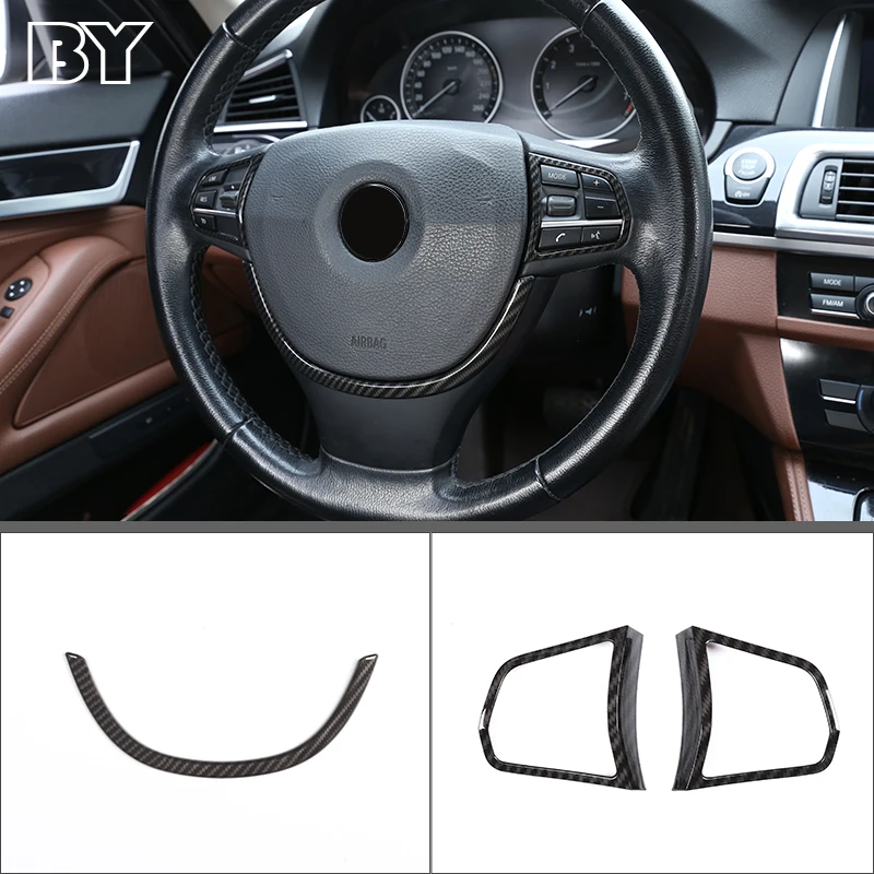 

ABS наклейка на рулевое колесо для BMW 5 серии F10 520 525 2011-2015, автомобильные аксессуары из углеродного волокна