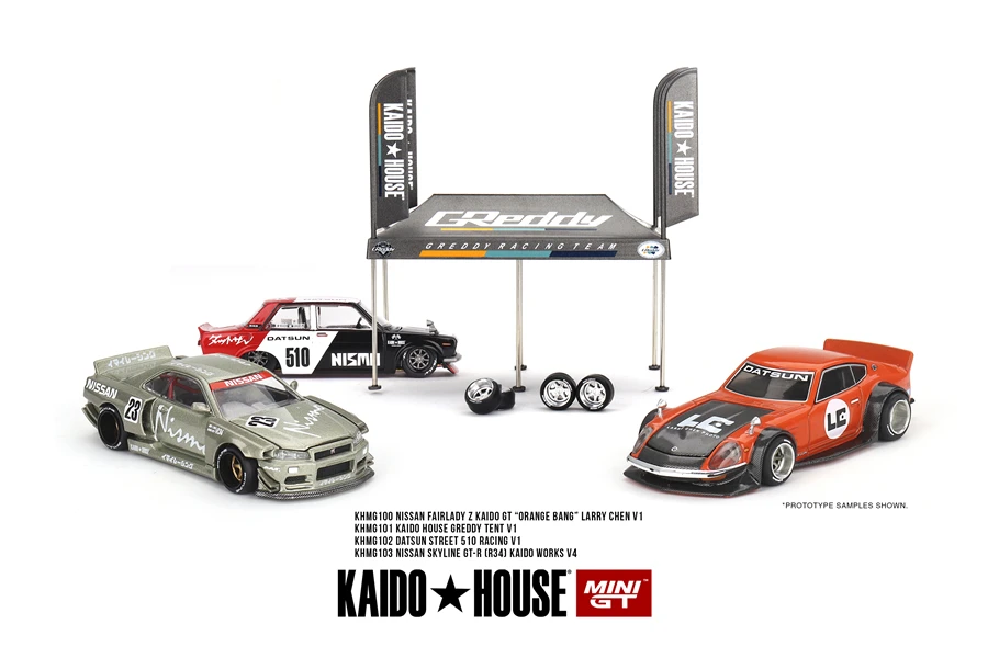 Kaido House MINIGT 1/64 Nissan Skyline GT-R (R34) (R33) Honda NSX