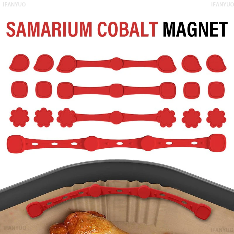 Silicone Air Fryer Magnetic Buckle for Securing Parchment Paper and Preventing Liner Burning